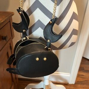Black crab design purse